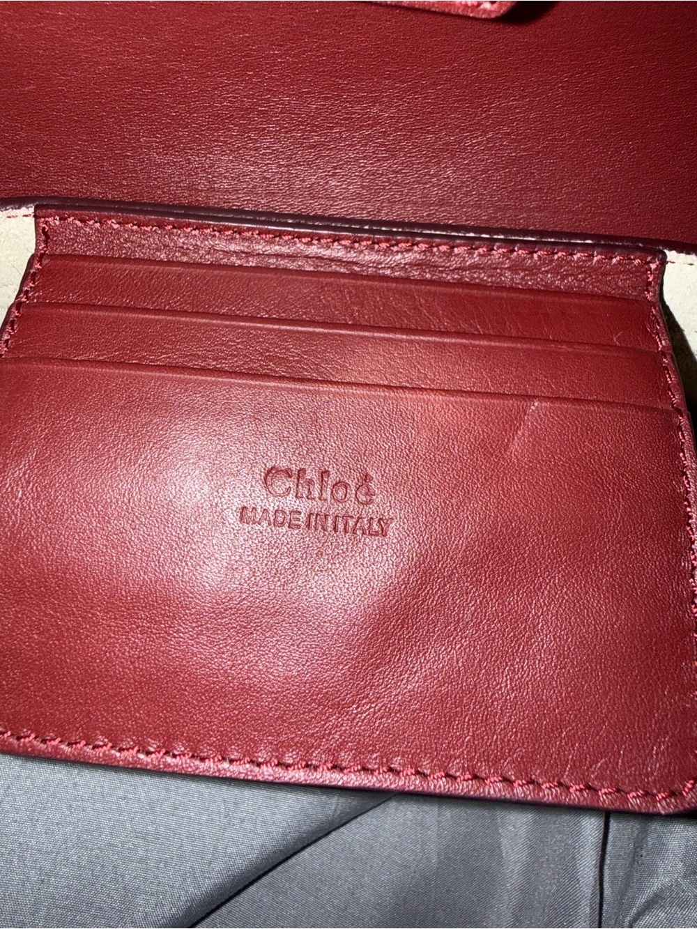 Chloé Small Crossbody Bag in Burgundy and Rust - Picture 4 of 6